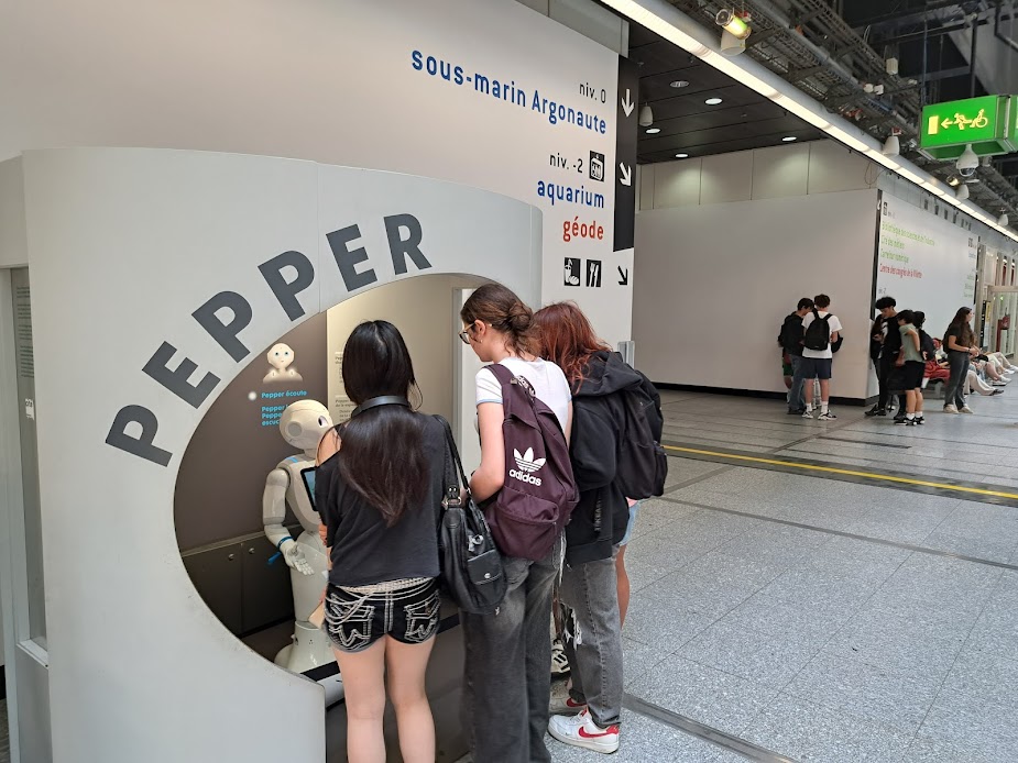 Pepper greeting visitors