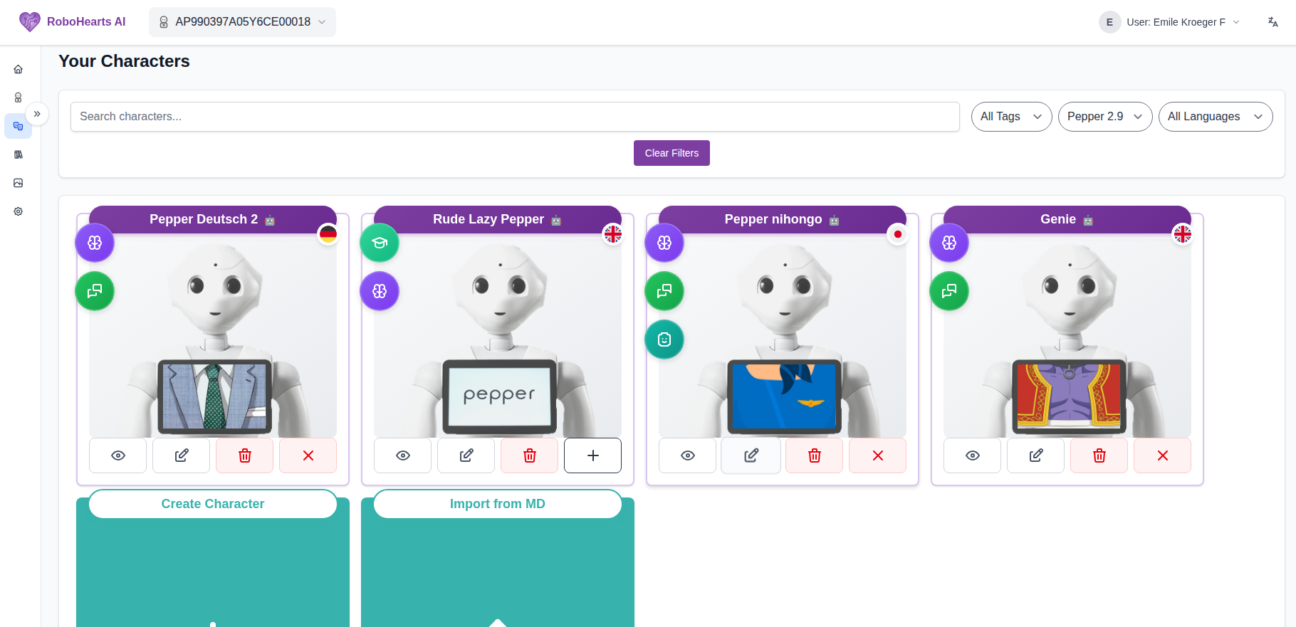 RoboHearts Character Editor